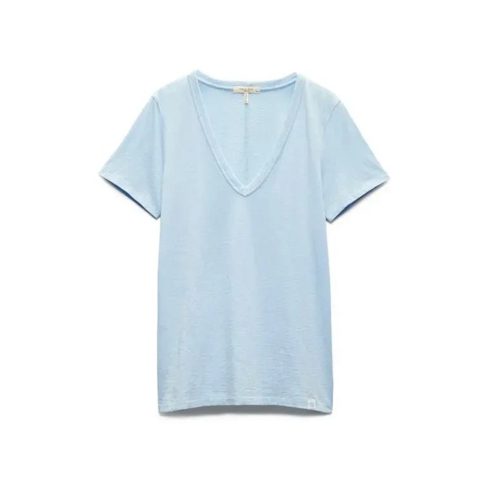 Rag & Bone The Slub Vee V Neck Tee‎ Womens XS Raindrop Blue